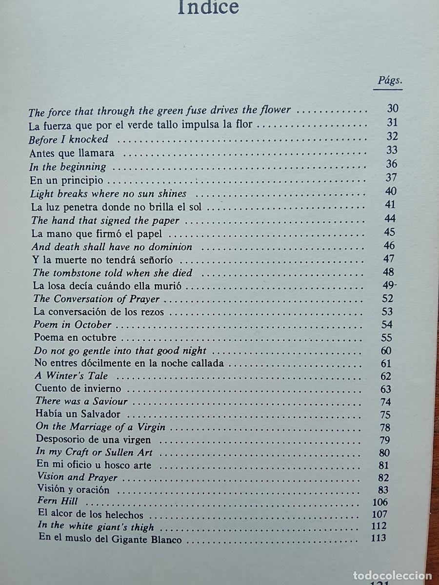 Libros de segunda mano: Dylan Tomas poemas 1934-1952 - Foto 4