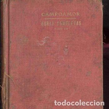 Libros de segunda mano: Obras Poeticas Ramon de Campoamor Tomo III El Drama Universal Tela Antiguo PEIFER