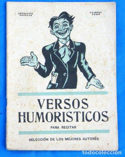 Libros de segunda mano: VERSOS HUMOR&Iacute;STICOS PARA RECITAR. PRIMERA PARTE. EDITORIAL MILL&Agrave;. BARCELONA, S/F.