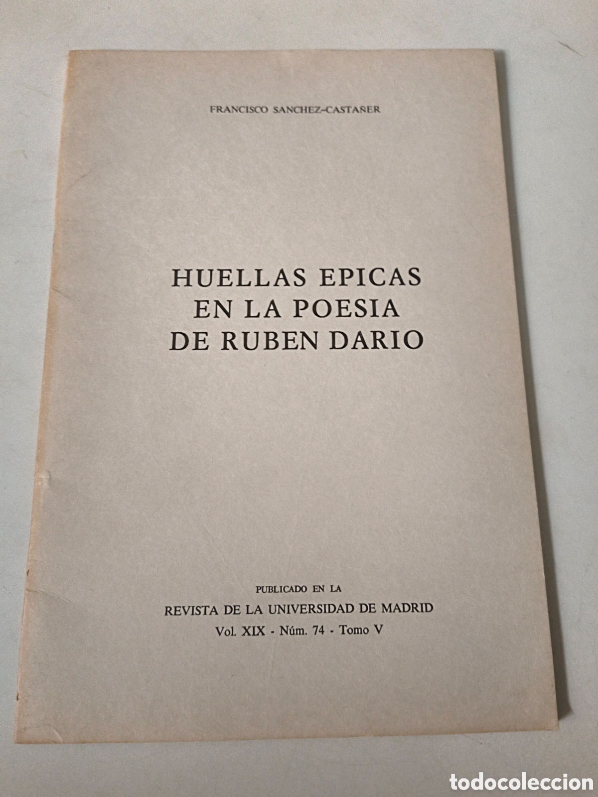 Libros de segunda mano: Huellas &eacute;picas en la poesia de Ruben Dar&iacute;o