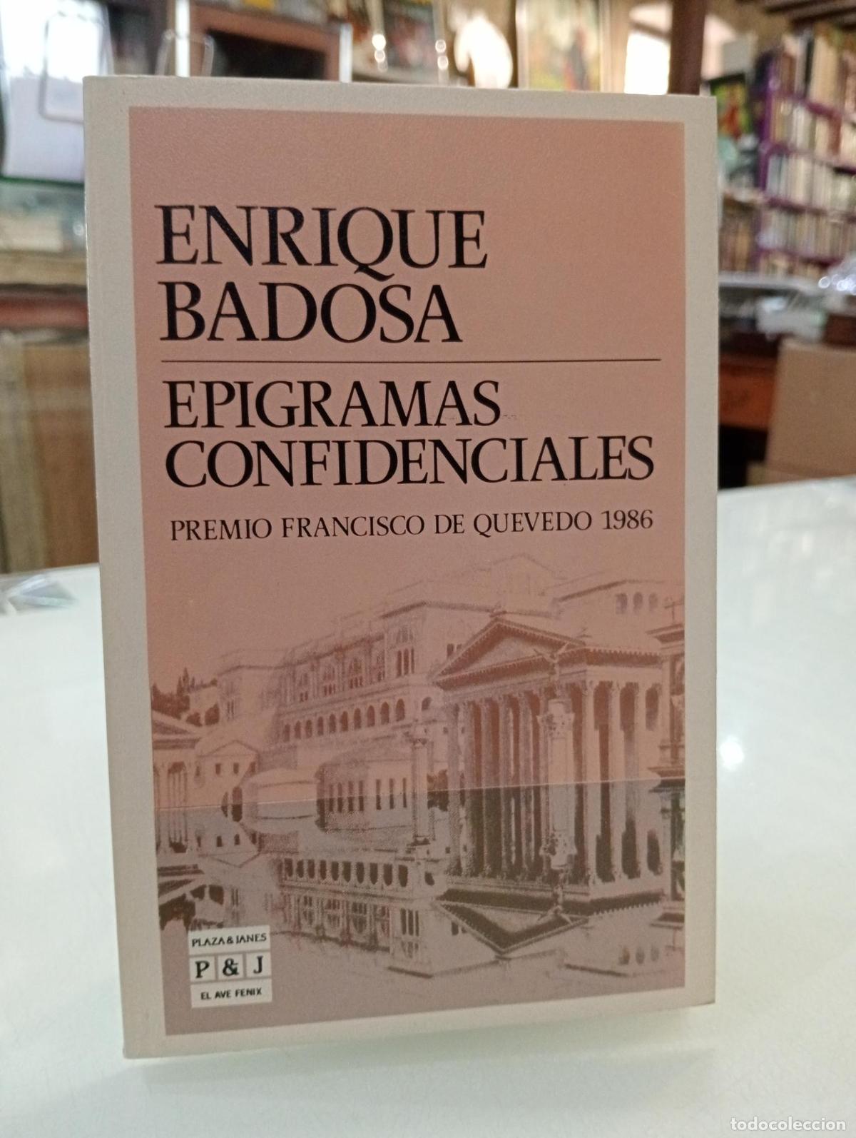 Libros de segunda mano: Epigramas confidenciales - Badosa, Enrique.