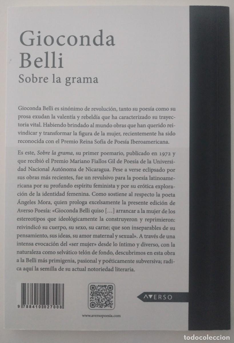Libros de segunda mano: Sobre la grama -Belli, Gioconda - Foto 2