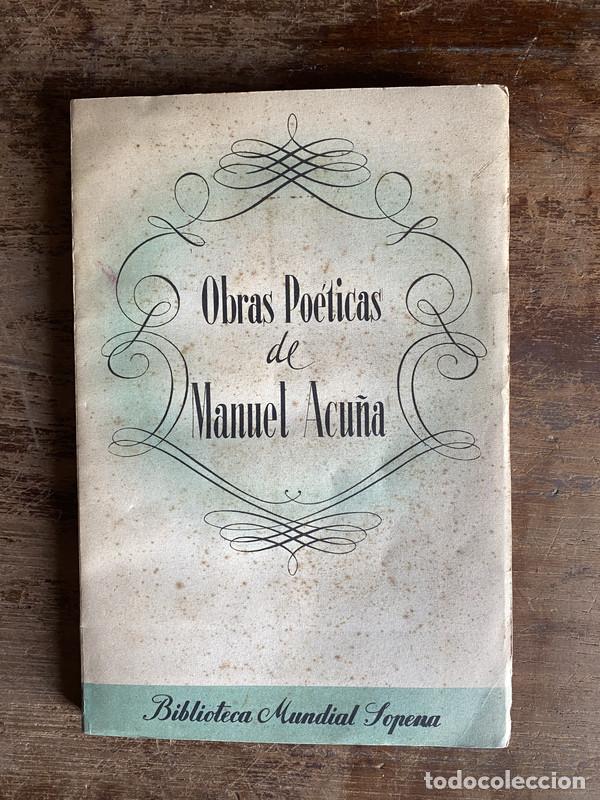 Libros de segunda mano: Obras Poeticas de Manuel Acu�a - Acu�a Manuel
