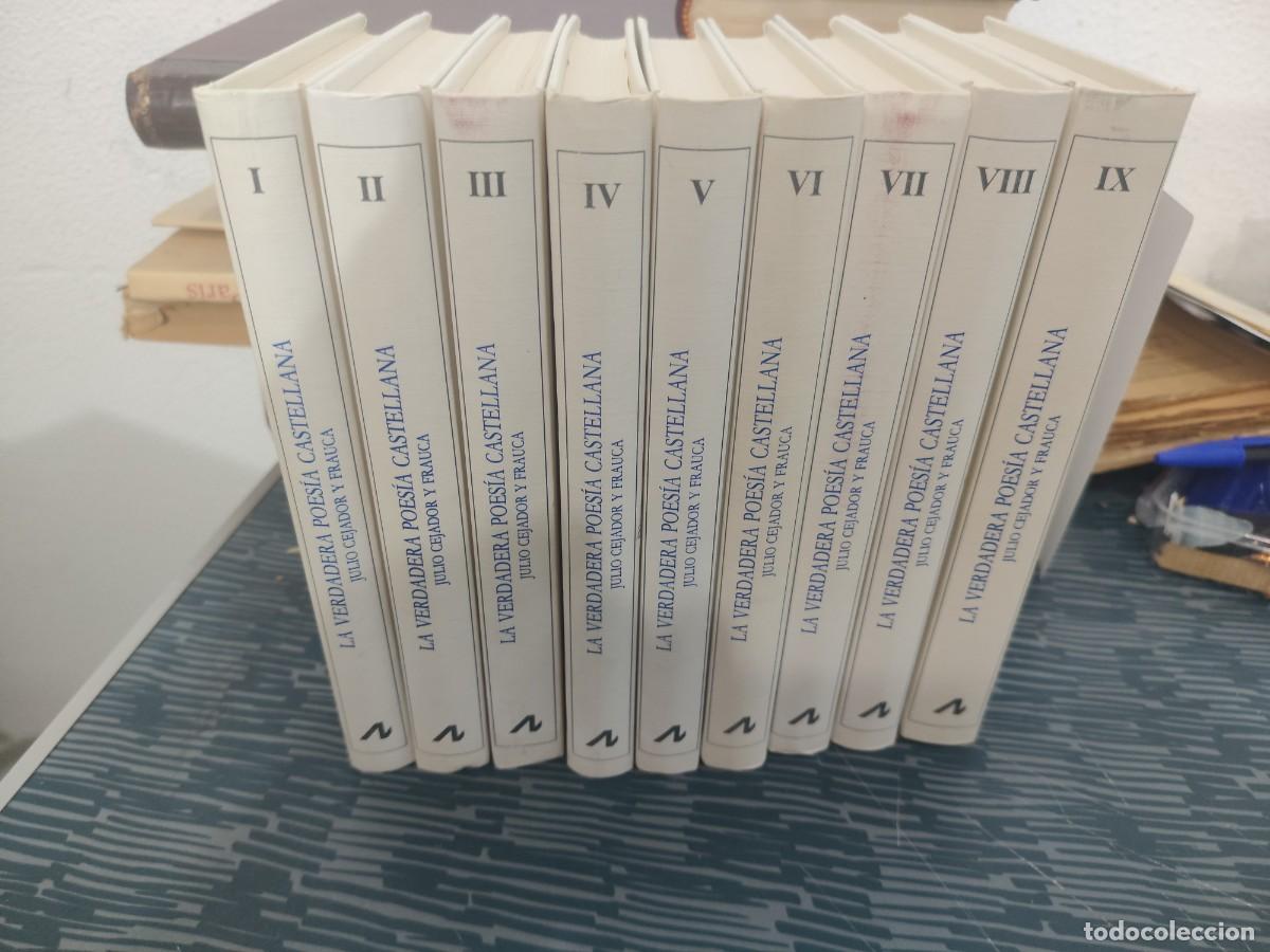 Libros de segunda mano: LA VERDADERA POESIA CASTELLANA,FLORESTA DE LA ANTIGUA LIRICA POPULAR,9 TOMOS, LEER.