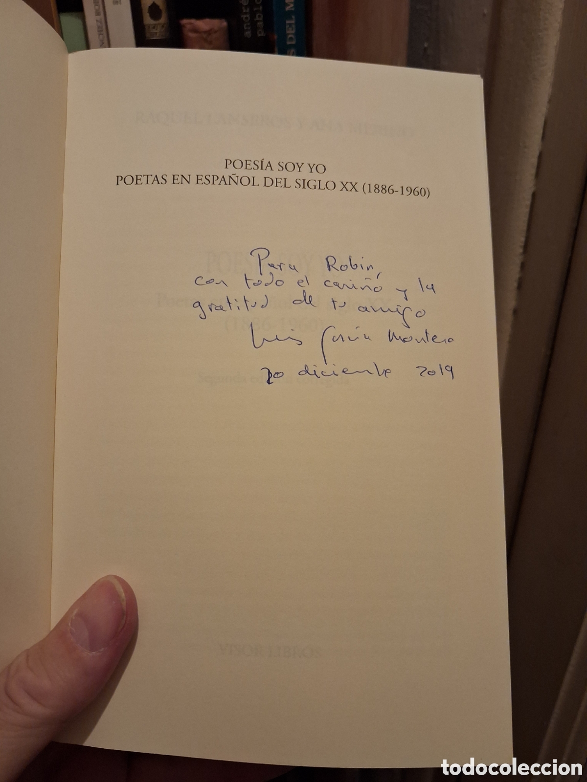 Libros de segunda mano: Poes&iacute;a soy yo (antolog&iacute;a), Lanseros, Raquel;&nbsp;Merino, Ana (con dedicatoria de Luis Garc&iacute;a Montero)