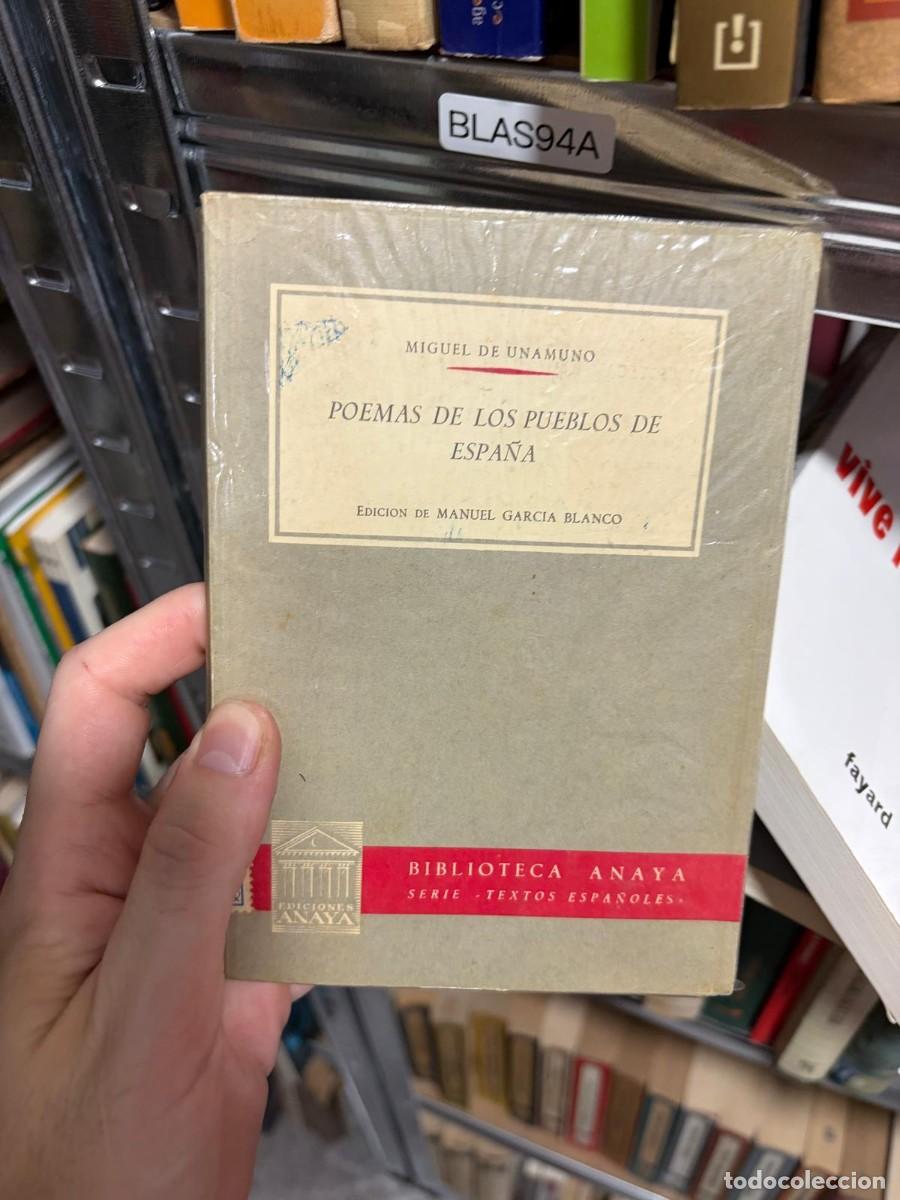 Libros de segunda mano: BLAS94A Miguel de Unamuno Poemas de los pueblos de Espa&ntilde;a Ediciones Anaya, Biblioteca Anaya, Serie T