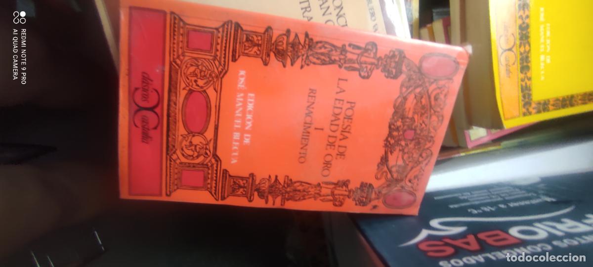 Libros de segunda mano: Poes&iacute;a de la Edad de Oro I. Renacimiento. Cl&aacute;sicos Castalia. Madrid, 1982