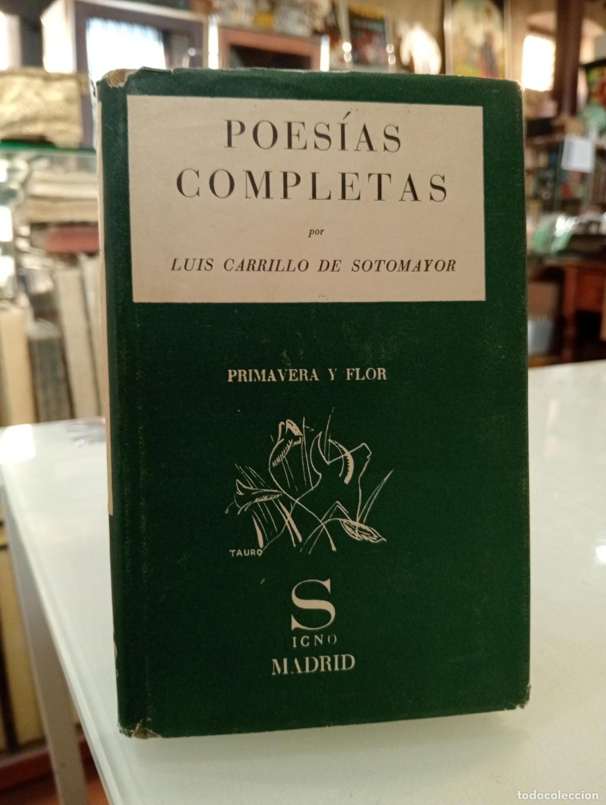 Libros de segunda mano: Poes&iacute;as completas - Carrillo de Sotomayor, Luis.