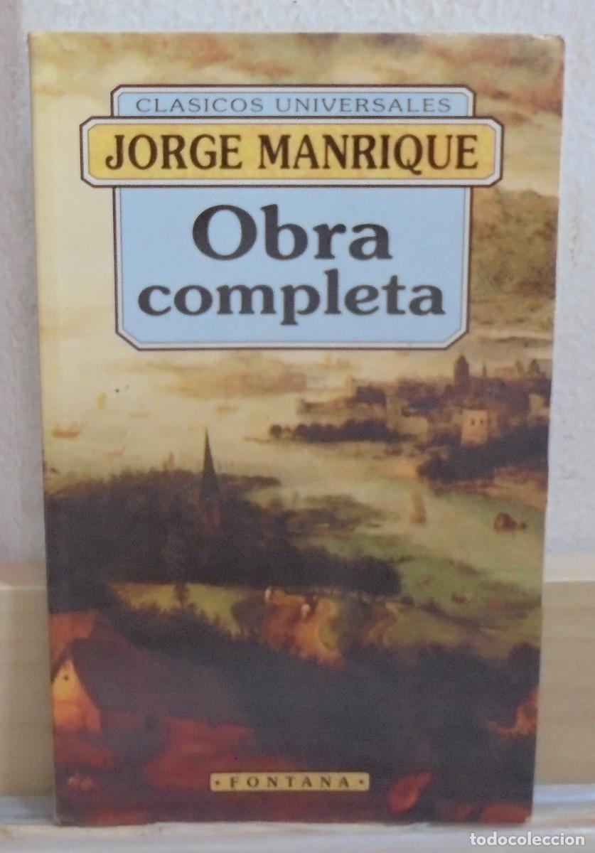 Libros de segunda mano: Obra completa. Jorge Manrique