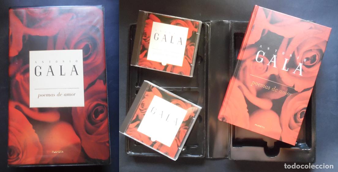 Libros de segunda mano: Antonio Gala. Gran pack Poemas de amor: el libro en tapa dura,1&ordf; ed + 2 CDS con la voz de Gala
