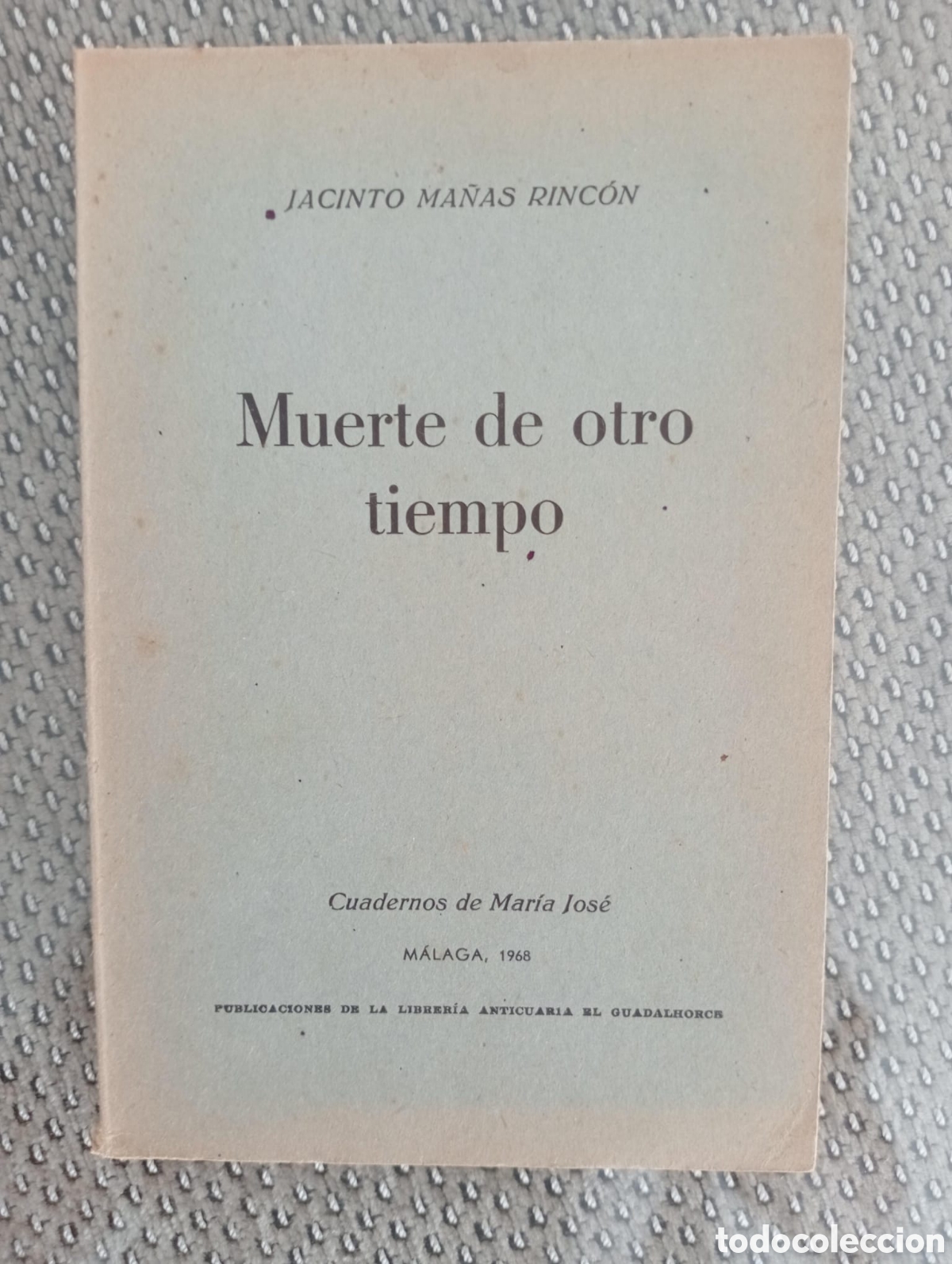 Libros de segunda mano: Muerte de otro cuerpo / Jacinto Ma&ntilde;as Rinc&oacute;n. &Aacute;ngel Caffarena, ed. Librer&iacute;a Anticuaria Guadalhorce