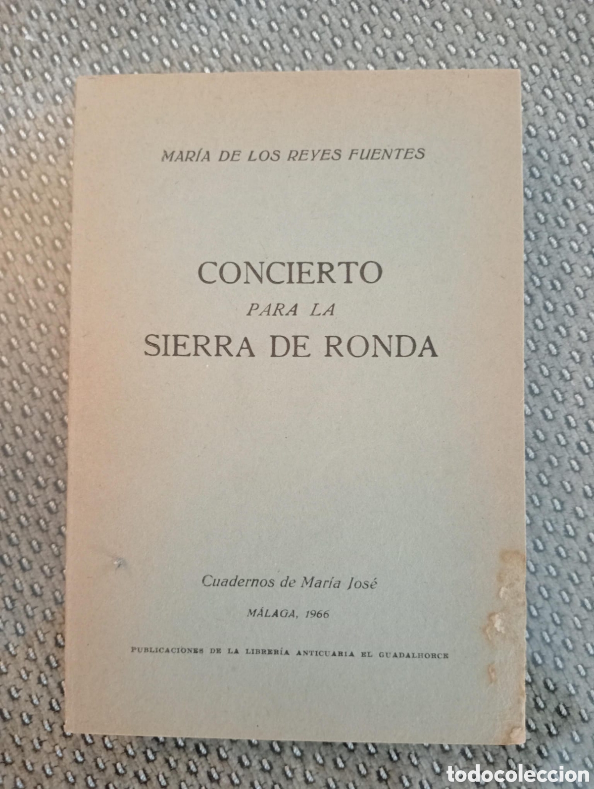 Libros de segunda mano: Concierto para la Sierra de Ronda / Mar&iacute;a de Los Reyes Fuentes. &Aacute;ngel Caffarena