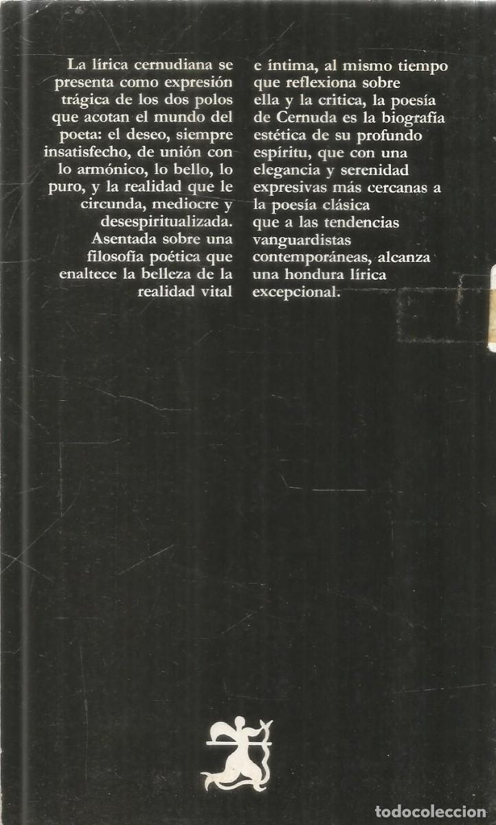 Libros de segunda mano: LUIS CERNUDA. ANTOLOGIA. CATEDRA - Foto 2