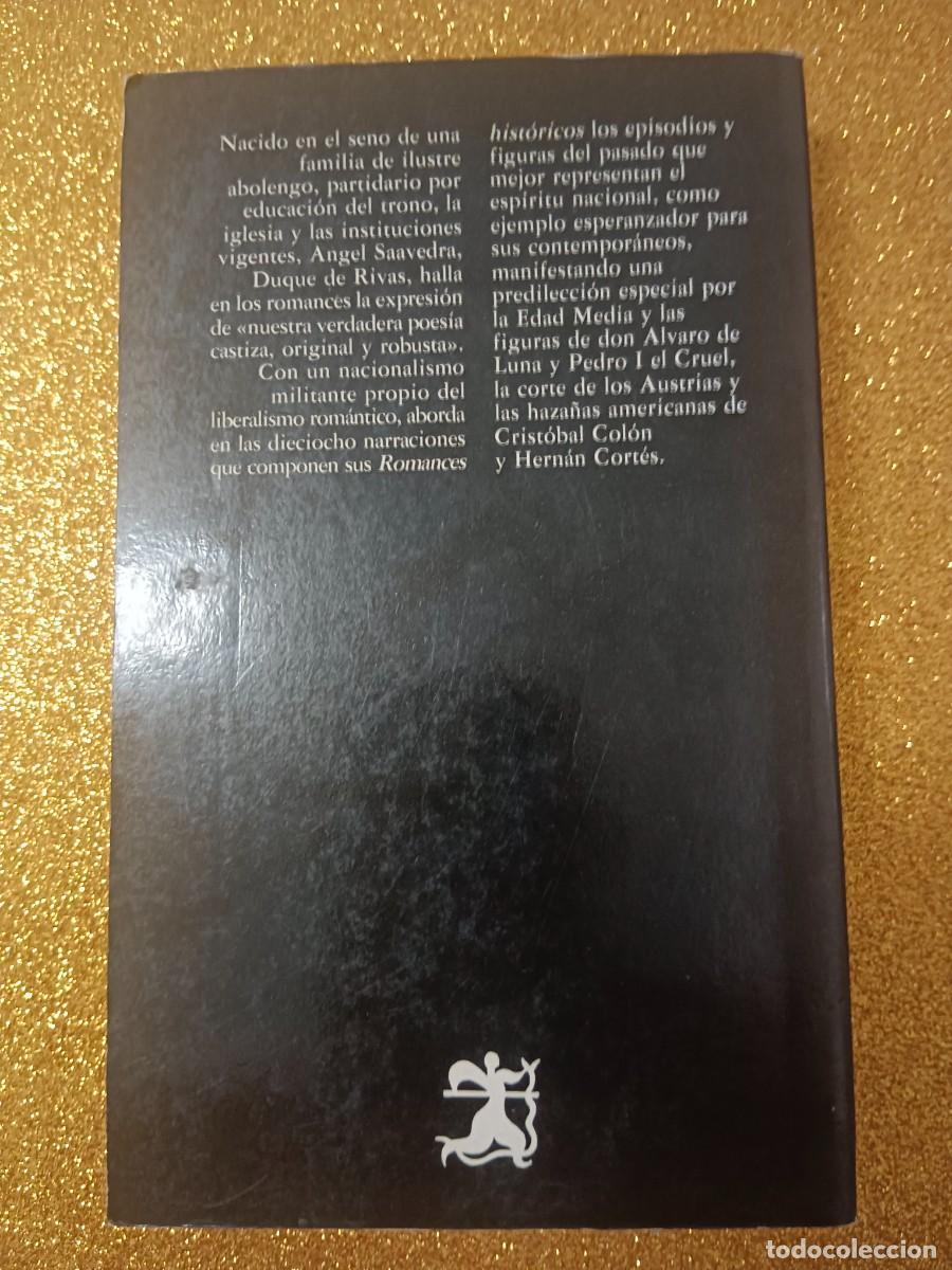 Libros de segunda mano: ROMANCES HIST&Oacute;RICOS. DUQUE DE RIVAS - Foto 3