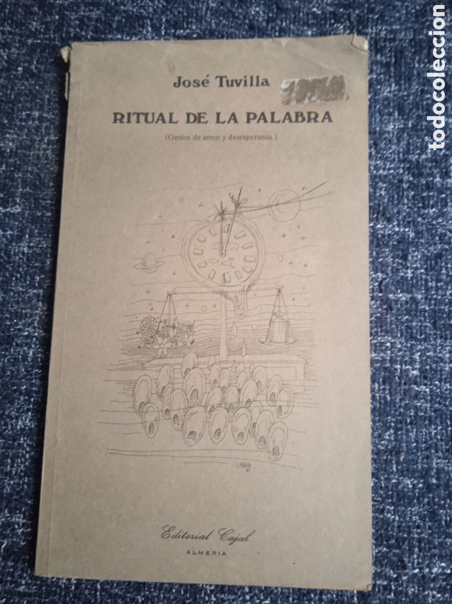 Libros de segunda mano: RITUAL DE LA PALABRA / JOSE TUVILLA -POESIA