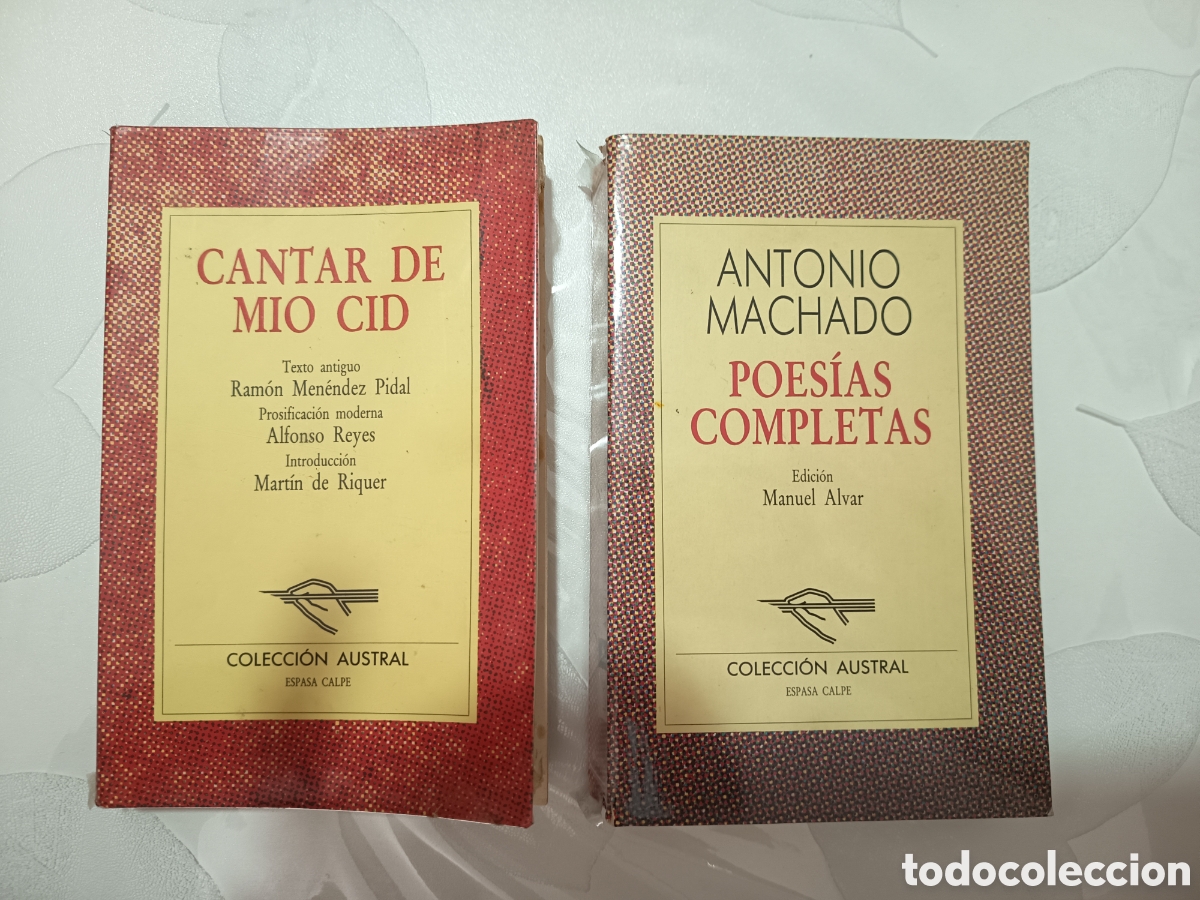 Libros de segunda mano: Lote Colecci&oacute;n Austral Espasa Calpe: Cantar de Mio Cid + Poes&iacute;as Completas de Antonio Machado