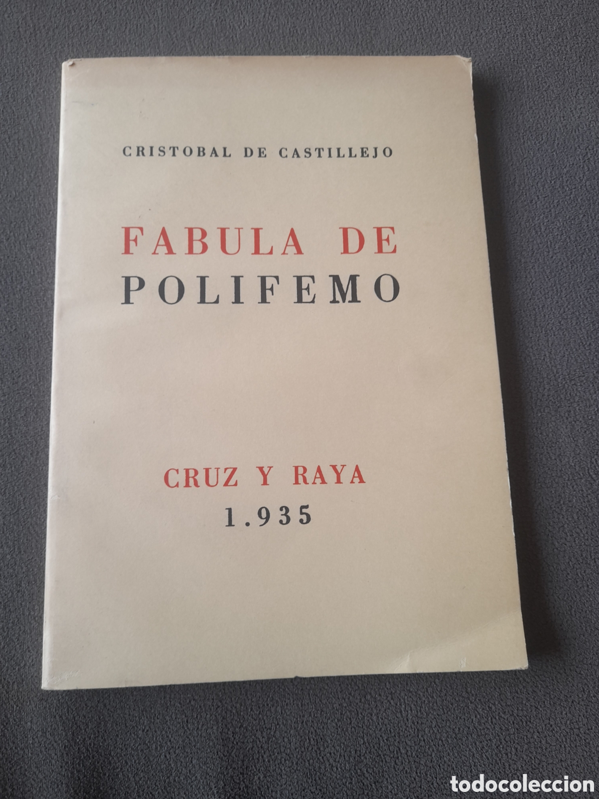 Libros de segunda mano: Libro Fabula de Polifemo