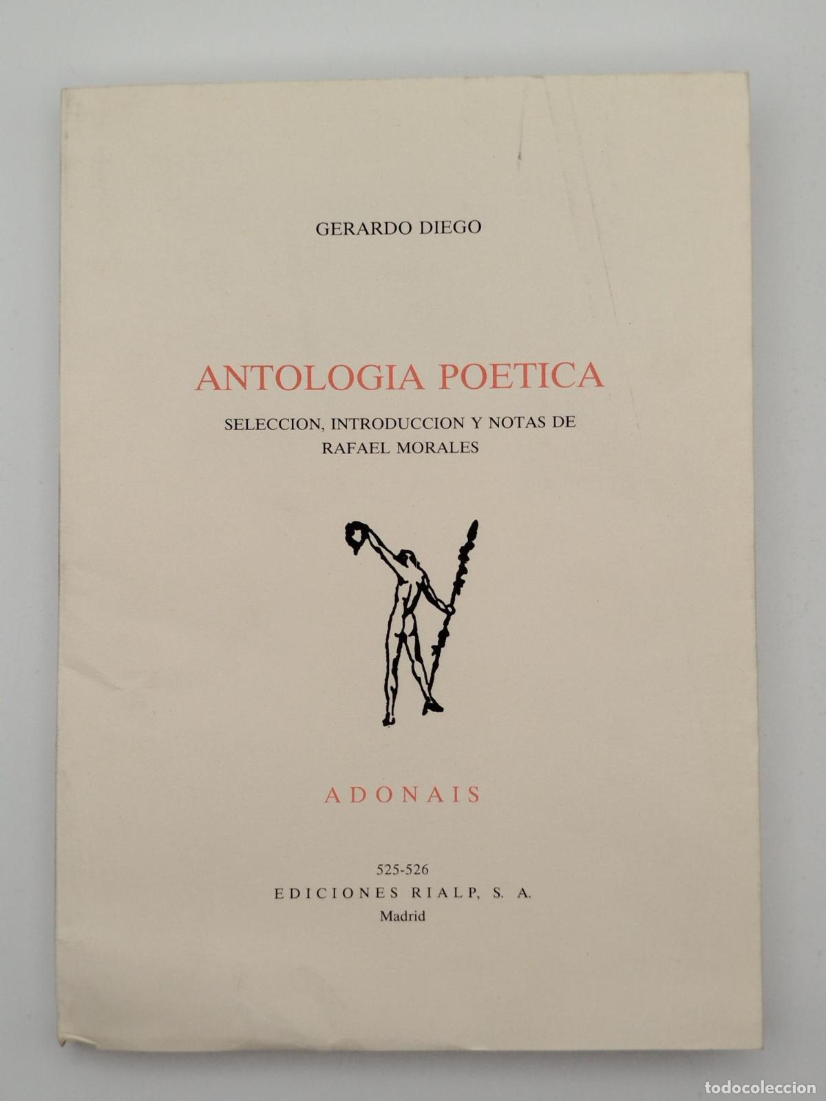 Libros de segunda mano: Antolog&iacute;a po&eacute;tica de Gerardo Diego - Rafael Morales