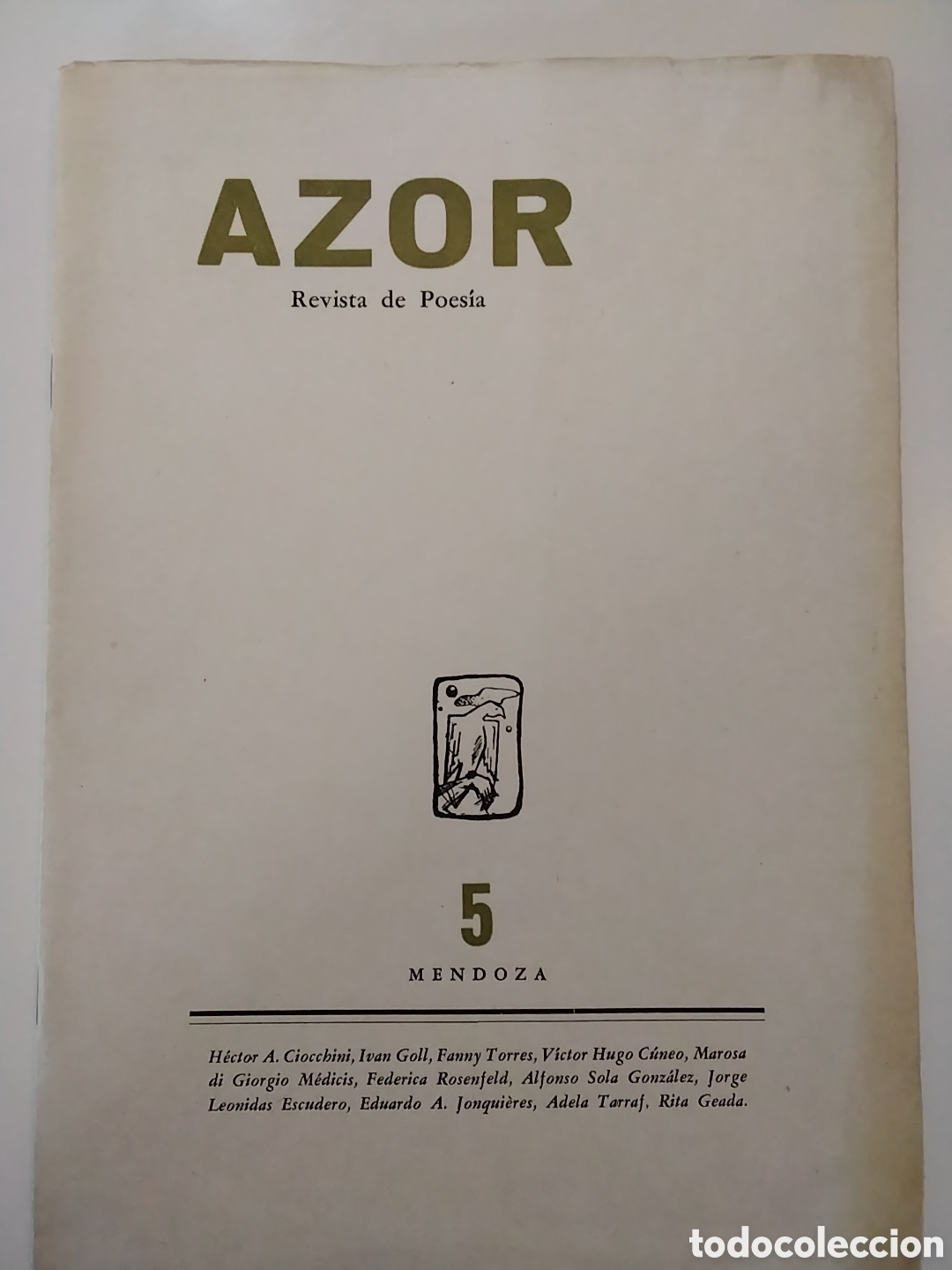 Libros de segunda mano: AZOR. Revista de Poes&iacute;a N&ordm; 5 &ndash; Amigos de la Poes&iacute;a &ndash; Mendoza, diciembre de 1961