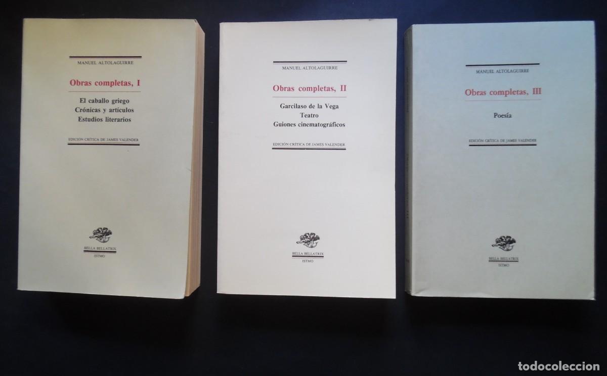 Libros de segunda mano: Manuel Altolaguirre, Obras completas. Edici&oacute;n de James Valender, 1986: Poes&iacute;a, teatro, cine...