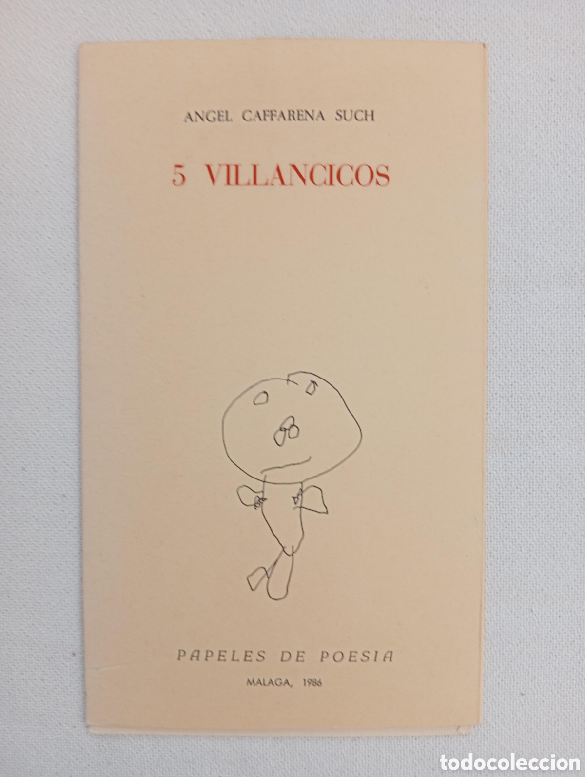 Libros de segunda mano: 5 villancicos / &Aacute;ngel Caffarena Such. Papeles de Poes&iacute;a. M&aacute;laga