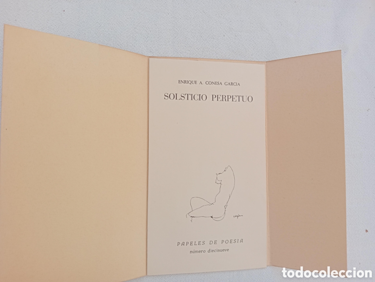 Libros de segunda mano: Solsticio perpetuo / Enrique A Conesa Garc&iacute;a. Papeles de Poes&iacute;a. M&aacute;laga