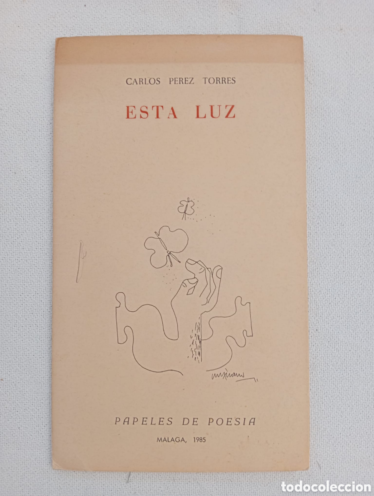 Libros de segunda mano: Esta luz / Carlos P&eacute;rez Torres. Papeles de Poes&iacute;a. M&aacute;laga
