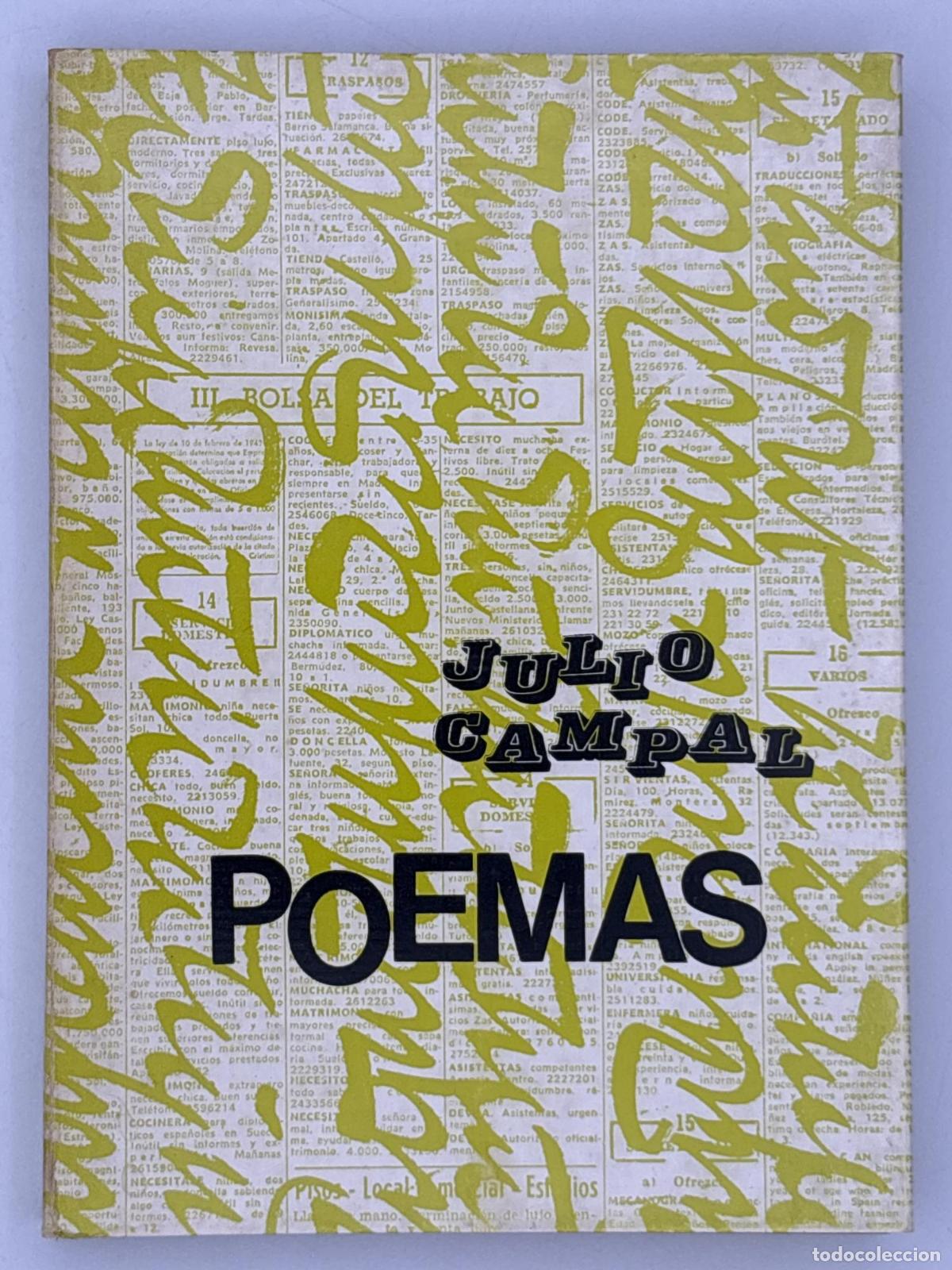 Libros de segunda mano: POEMAS. Julio Campal - Julio Campal