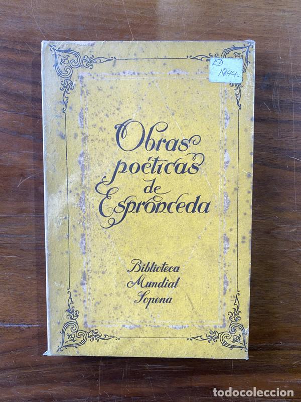 Libros de segunda mano: Obras poeticas de Espronceda - Espronceda Jose de