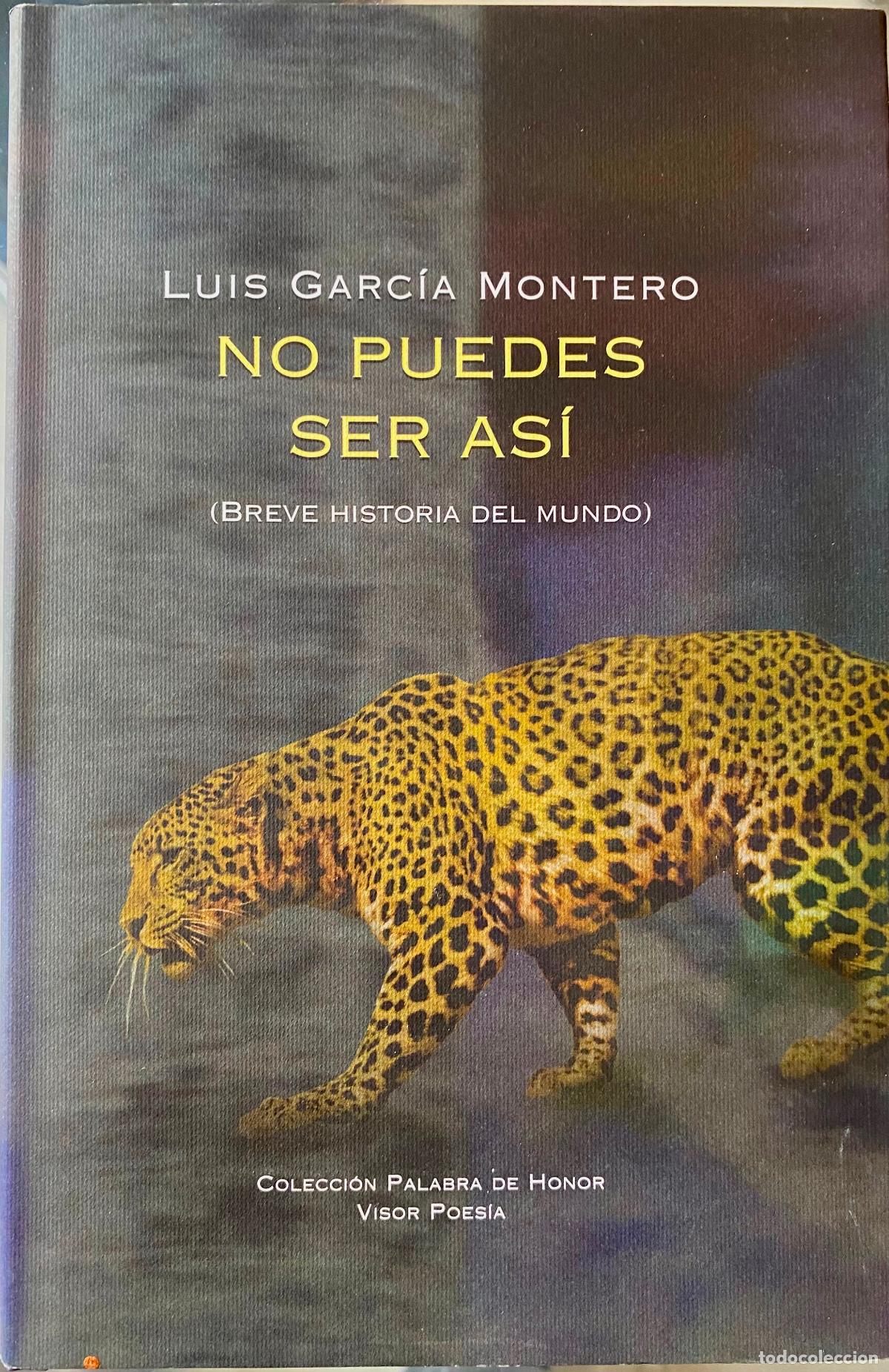Libros de segunda mano: Luis Garc&iacute;a Montero. No puedes ser as&iacute;: (Breve Historia del Mundo) Visor Poes&iacute;a