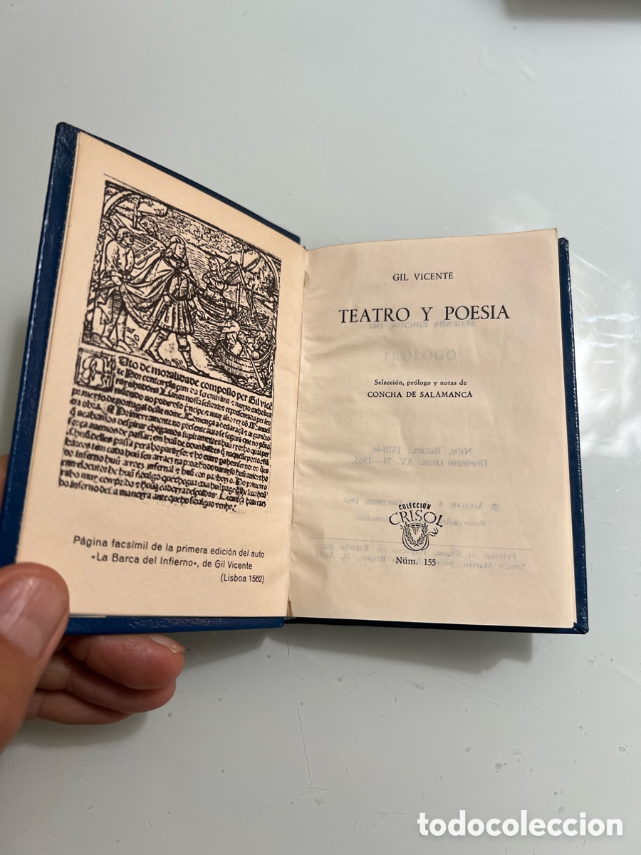 Libros de segunda mano: Teatro y Poes&iacute;a. Gil Vicente. Aguilar Crisol 155. 2&ordf; ed. 1959.