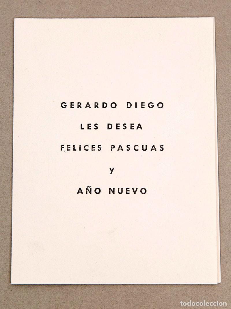 Libros de segunda mano: GERARDO DIEGO - FELICITACI&Oacute;N NAVIDE&Ntilde;A - C. 1970
