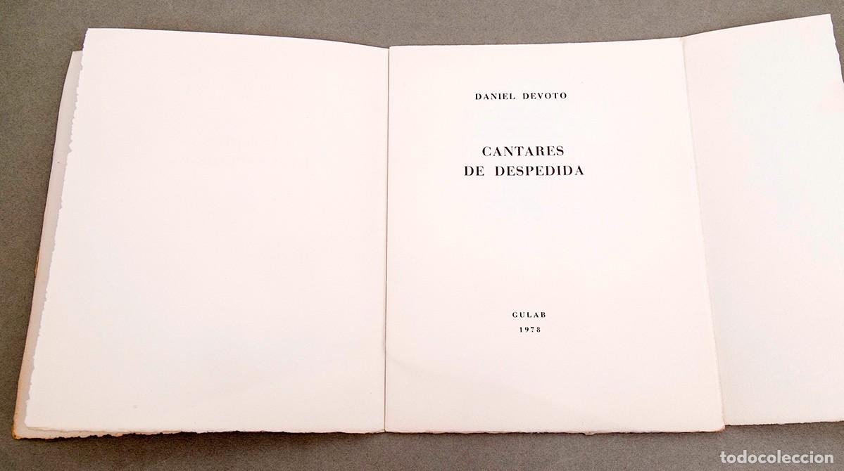Libros de segunda mano: DANIEL DEVOTO - CANTARES DE DESPEDIDA - 1978 - Foto 3