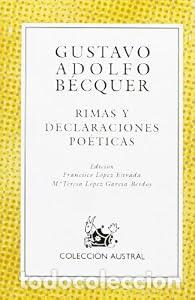 Libros de segunda mano: Rimas y declaraciones po&eacute;ticas - Gustavo Adolfo Becquer