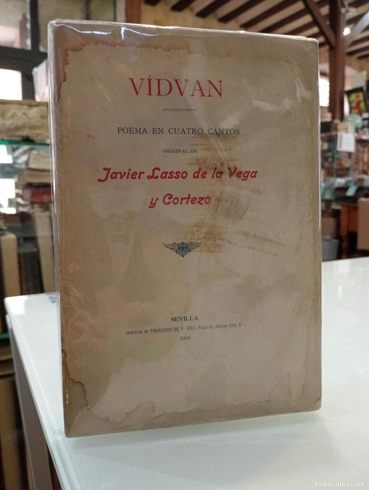 Libros de segunda mano: V&iacute;dvan. Poema en cuatro cantos - Lasso de la Vega y Cortezo, Javier.