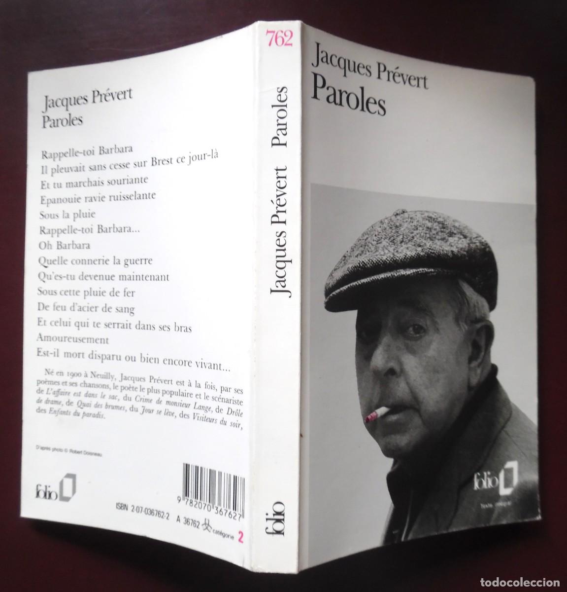Libros de segunda mano: Jacques Pr&eacute;vert, Paroles. El primer poemario del m&aacute;s popular de los poetas franceses