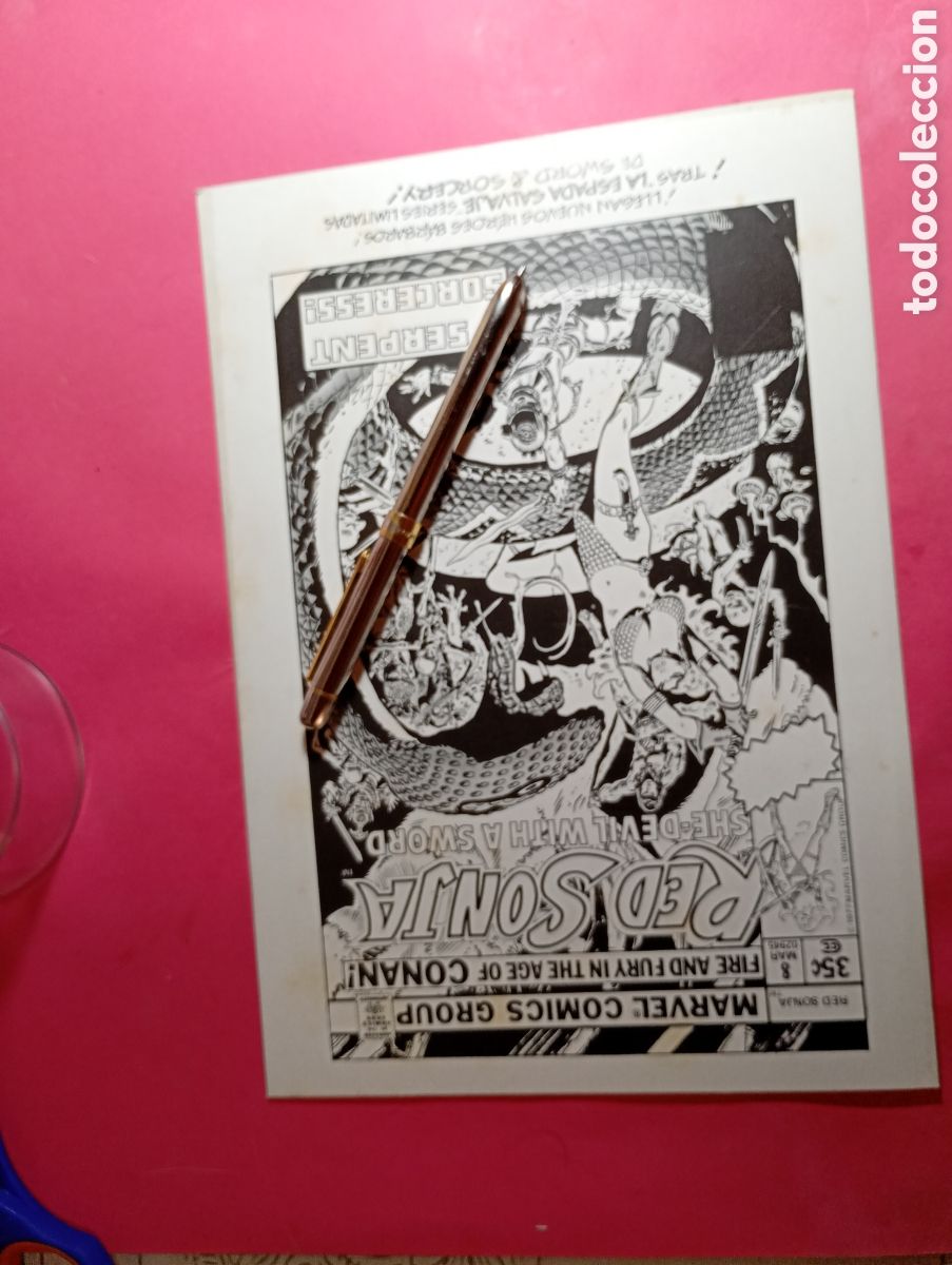 Second hand books: MARVEL COMICS GROUP FIRE & FURY IN THE AGE OF CONAN RED SONJA LAMINA PUBLICIDAD NUEVAS SERIES