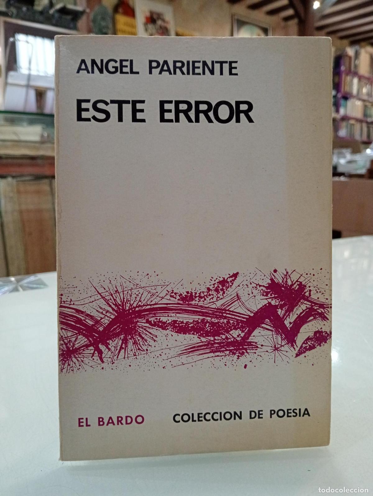 Libros de segunda mano: Este error - Pariente, &Aacute;ngel.