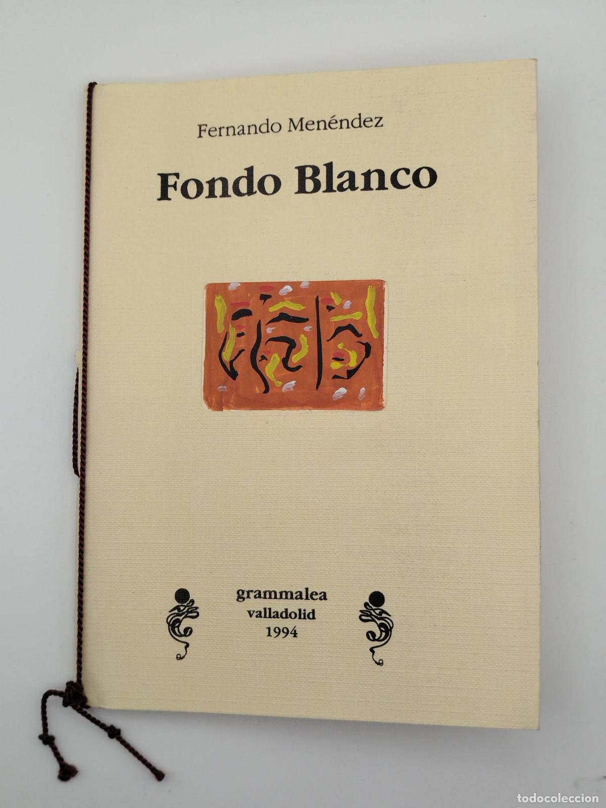 Libros de segunda mano: Fondo blanco - Fernando Men&eacute;ndez