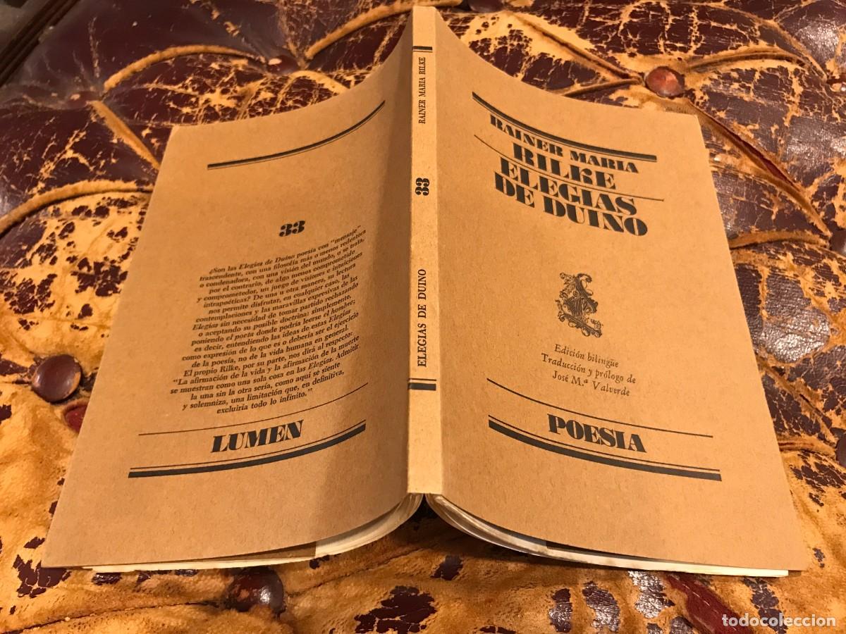 Libros de segunda mano: RILKE. ELEG&Iacute;AS DE DUINO. 1980, LUMEN. ALEM&Aacute;N-ESPA&Ntilde;OL - Foto 1