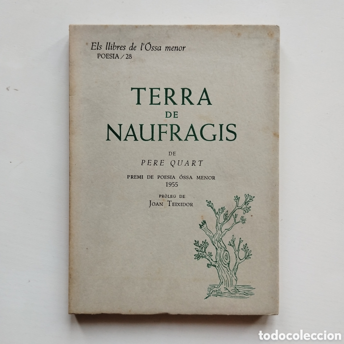 Libros de segunda mano: PERE QUART TERRA DE NAUFRAGIS ELS LLIBRES DE L'&Oacute;SSA MENOR 1956 JOAN TEIXIDOR