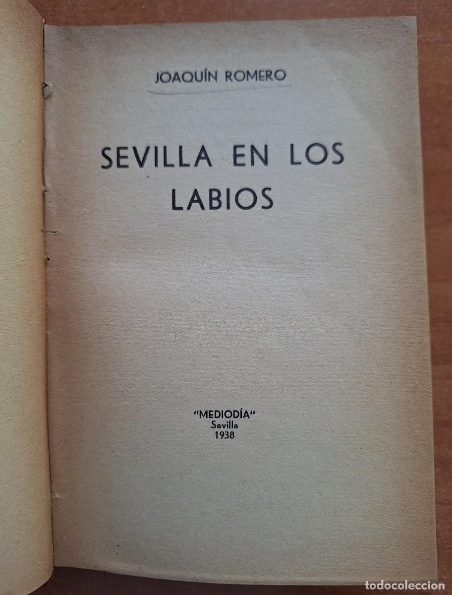 Libros de segunda mano: SEVILLA EN LOS LABIOS -JOAQU&Iacute;N ROMERO - Foto 4