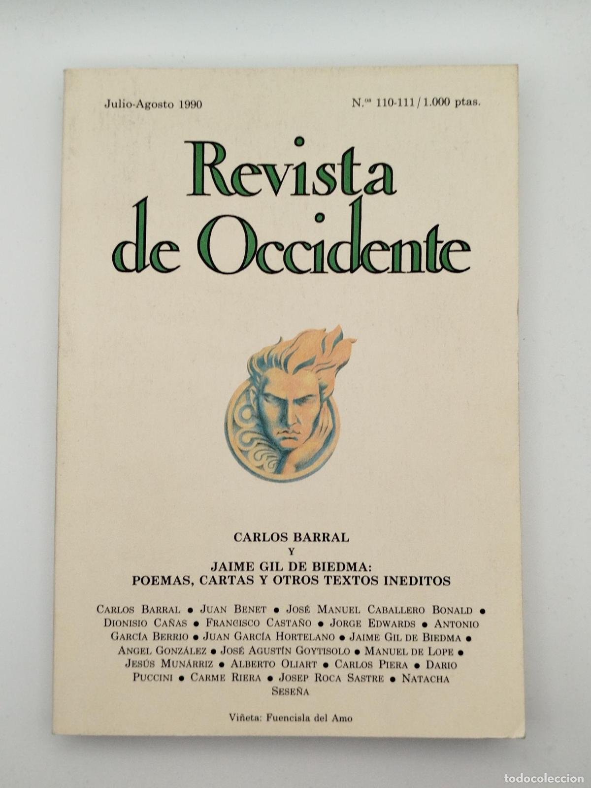 Libros de segunda mano: Revista de Occidente. N&ordf;s 110-111. Julio-Agosto 1990 -
