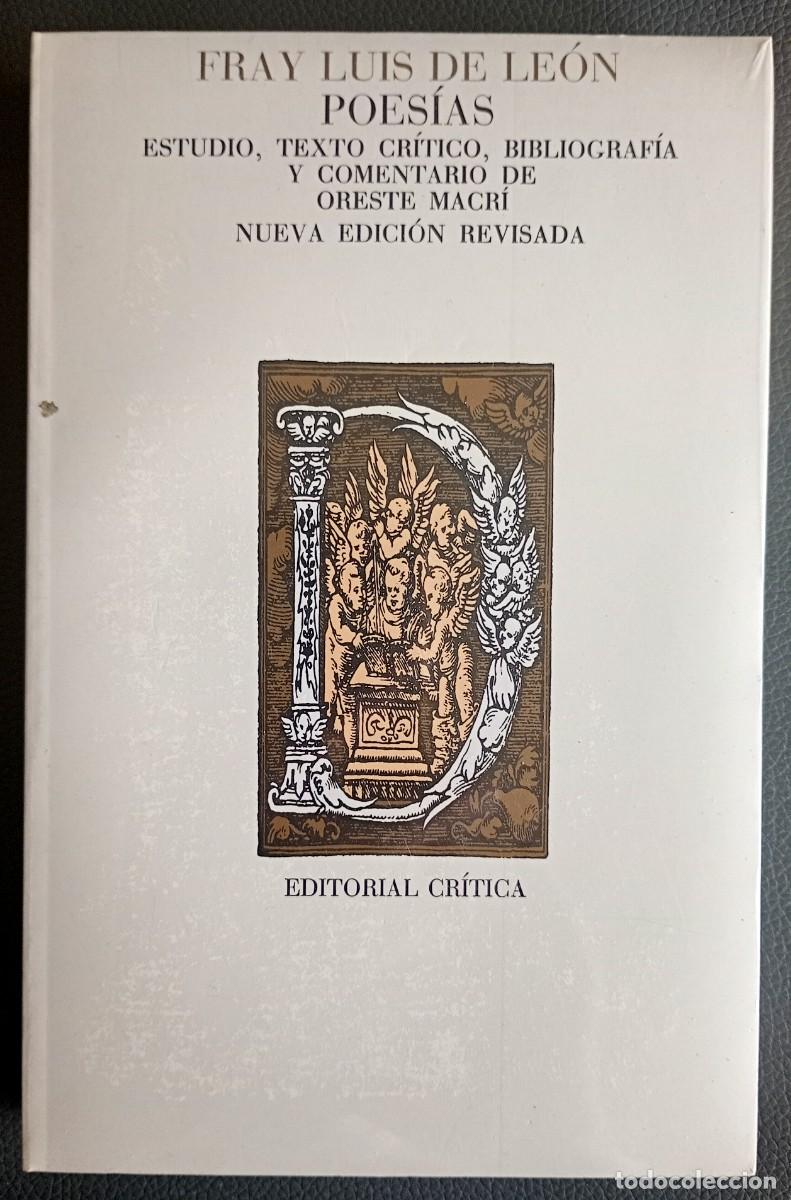 Libros de segunda mano: Fray Luis de Le&oacute;n . Poes&iacute;as . Edici&oacute;n de Oreste Macr&iacute;