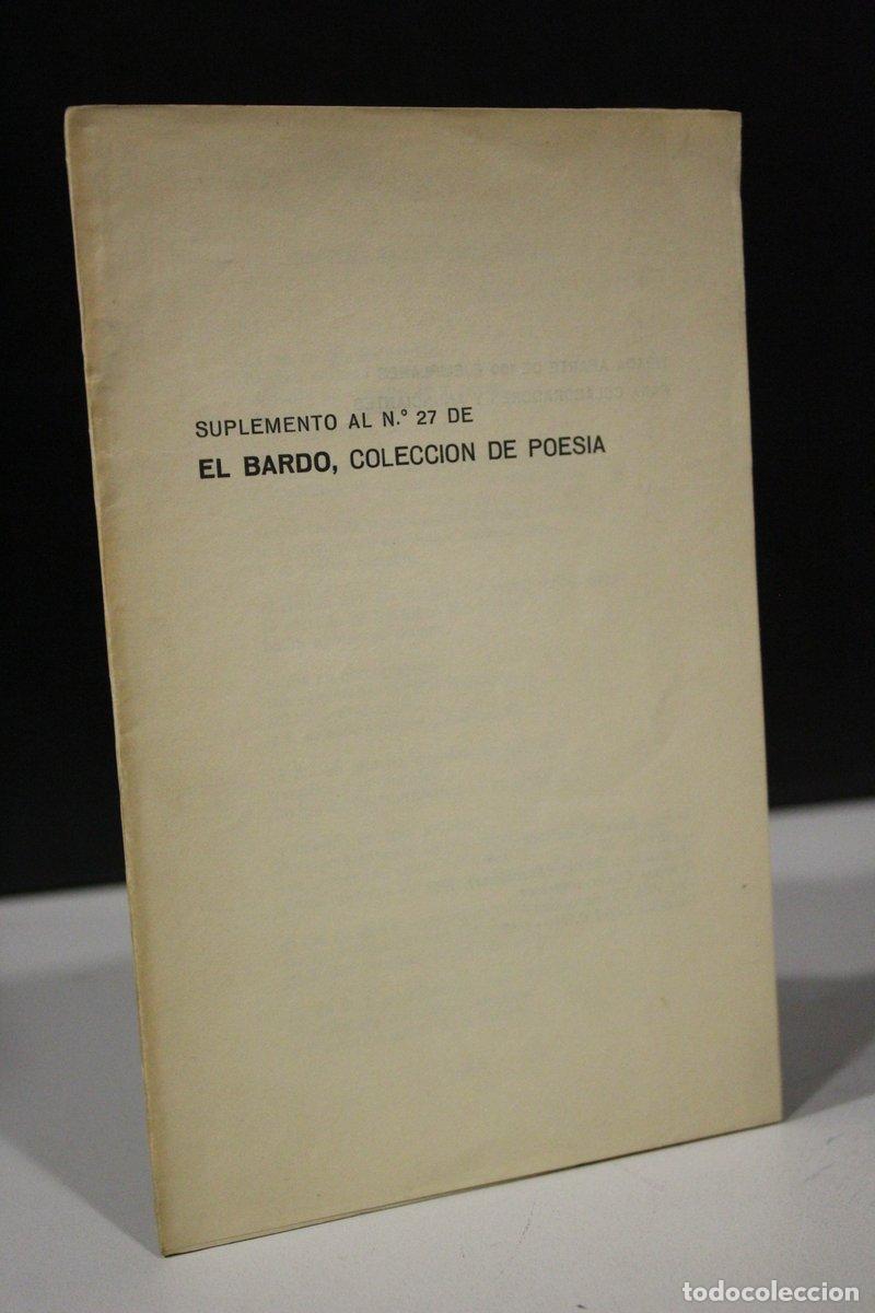 Second hand books: Suplemento al n&ordm; 27 de El Bardo, Colecci&oacute;n de Poes&iacute;a. -