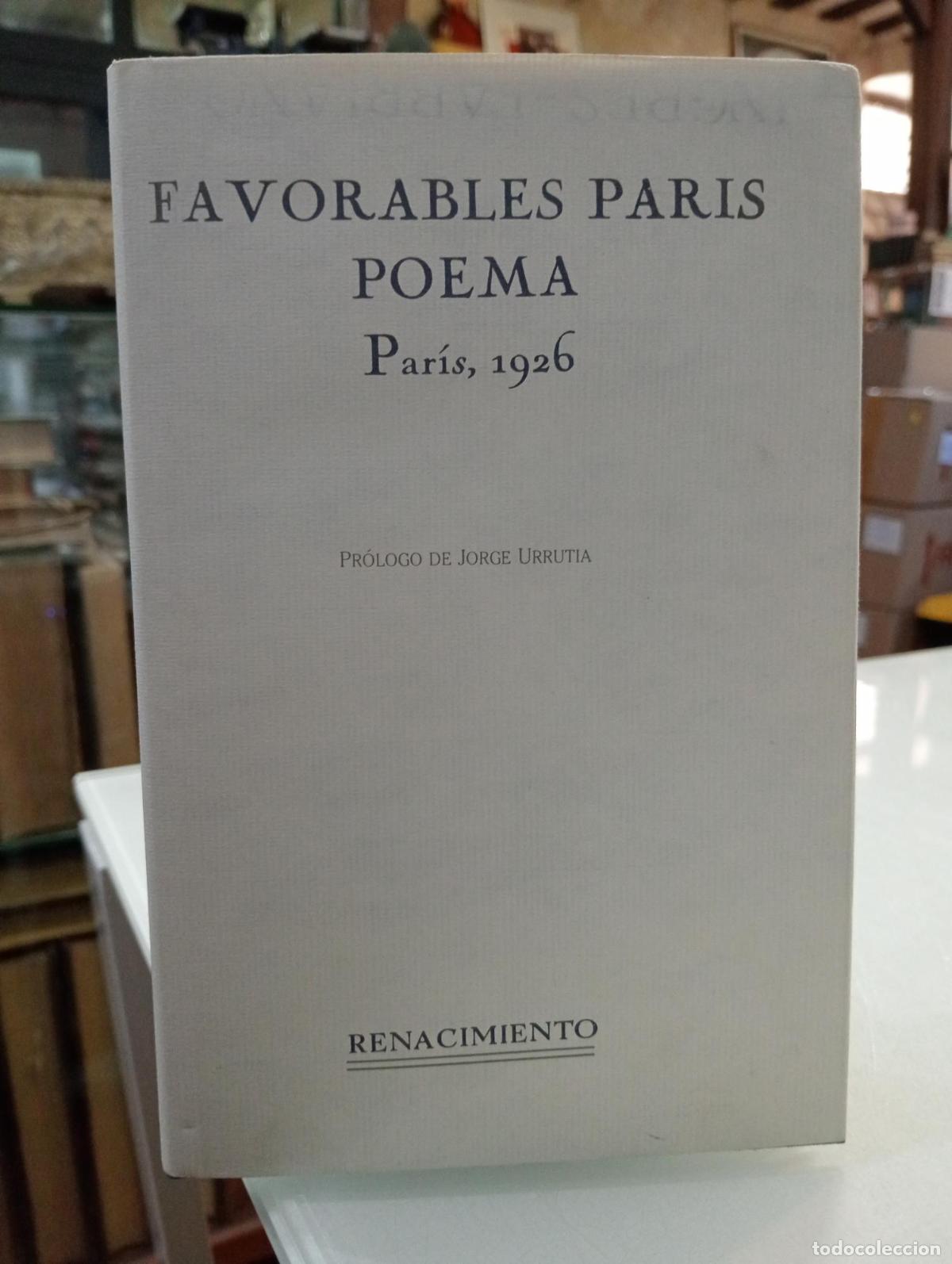 Libros de segunda mano: Favorables Paris poema. Par&iacute;s, 1926. (Facs&iacute;mil) -