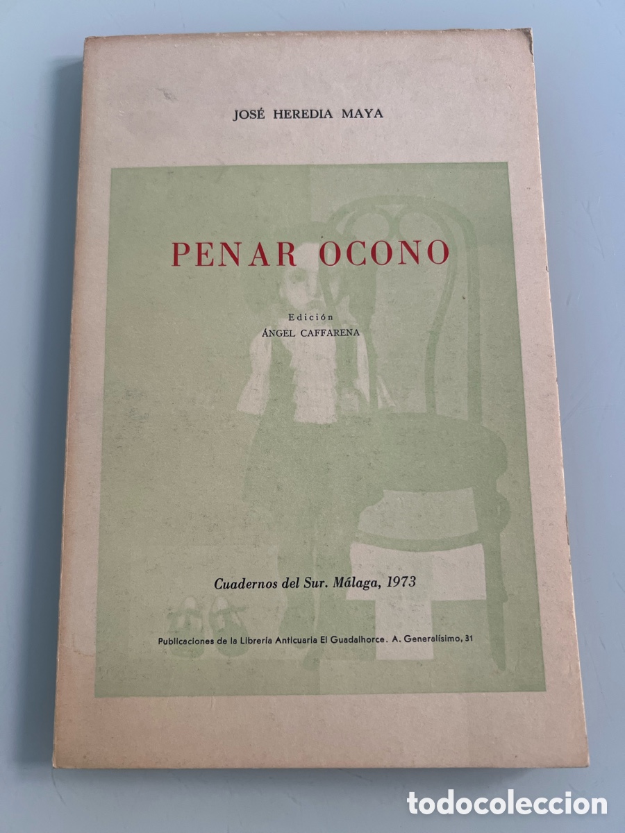 Libros de segunda mano: Penar Ocono. Jose Heredia Maya. Cuadernos drl sur Malaga 1973.