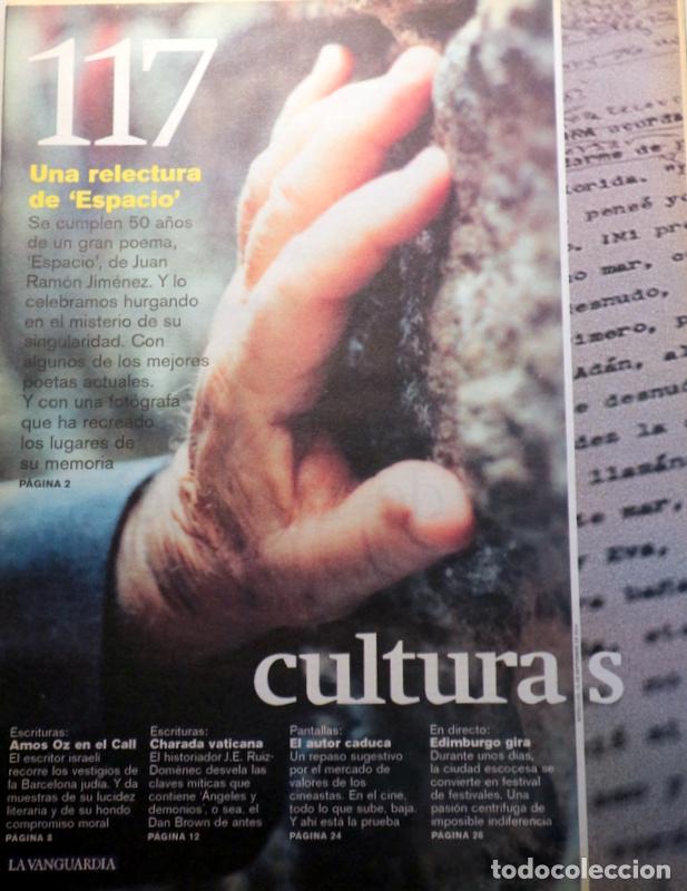 Libros de segunda mano: (Jim&eacute;nez, Juan Ram&oacute;n - Oz, Amos) - CULTURAS N&ordm; 117: Una relectura de &rdquo;Espacio&rdquo; - Barcelona 2004 - Il