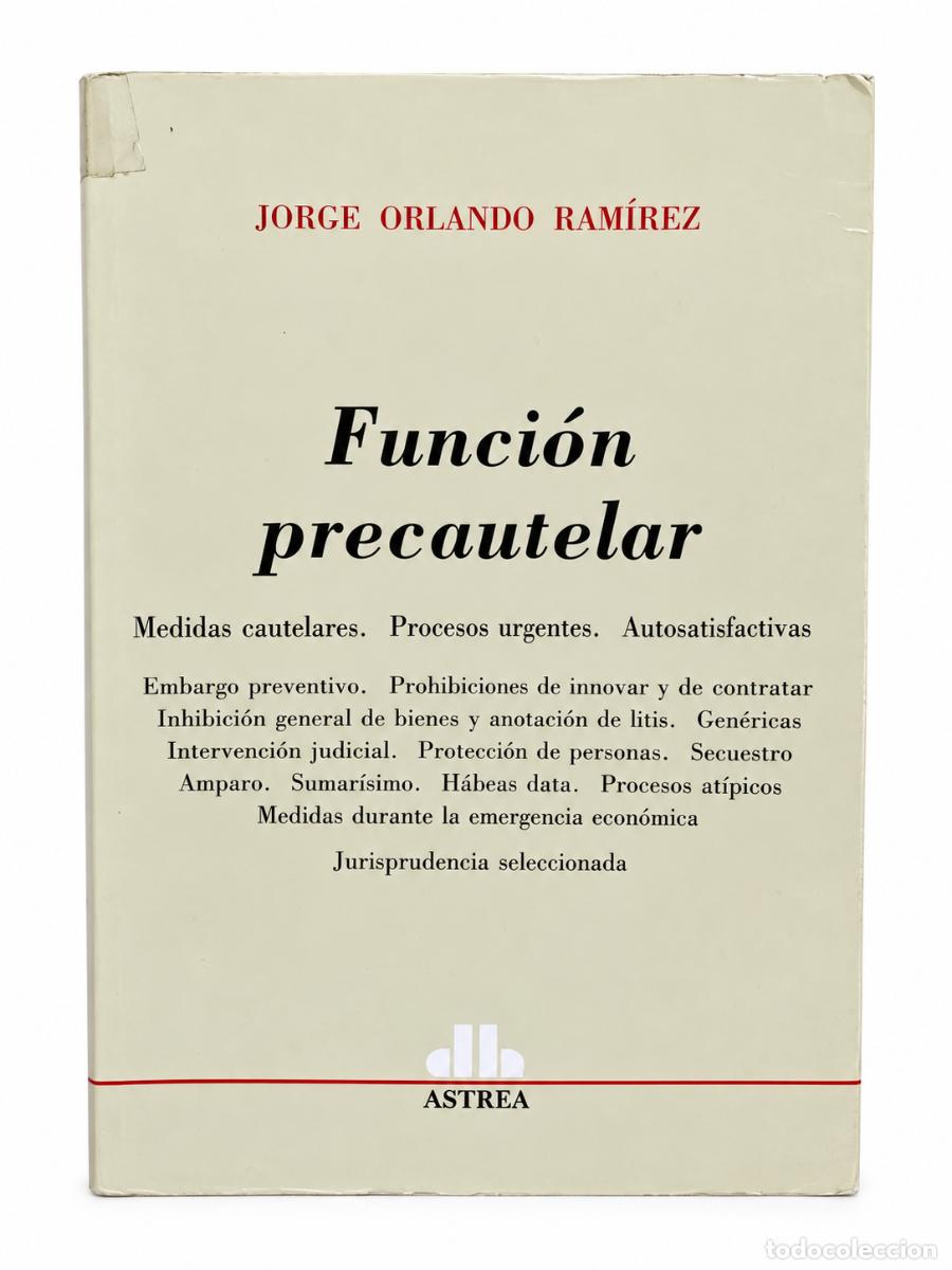 Libros de segunda mano: JORGE ORLANDO RAM&Iacute;REZ &ndash; FUNCI&Oacute;N PRECAUTELAR &ndash; EDITORIAL ASTREA &ndash; 2005 &ndash; LM