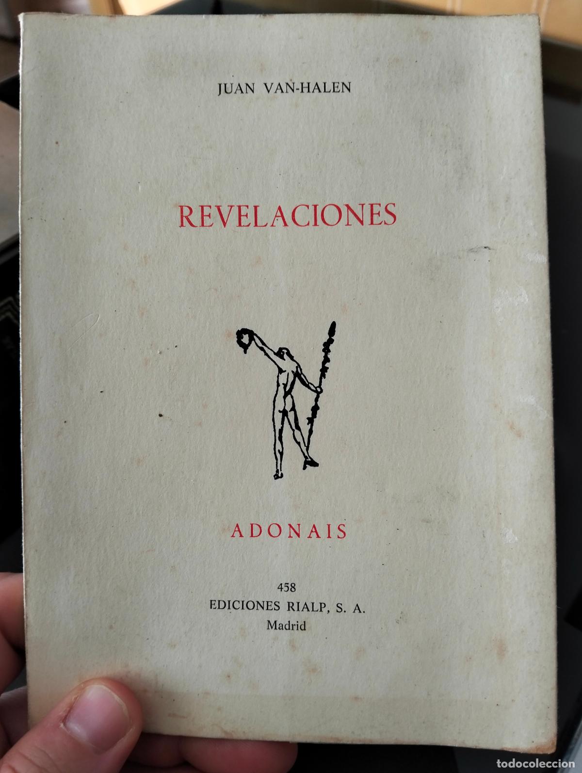 Libros de segunda mano: Poesia. Dedicado. Revelaciones, Juan Van Halen, Adonais, Rialp, 1988. VISITA MI CATALOGO